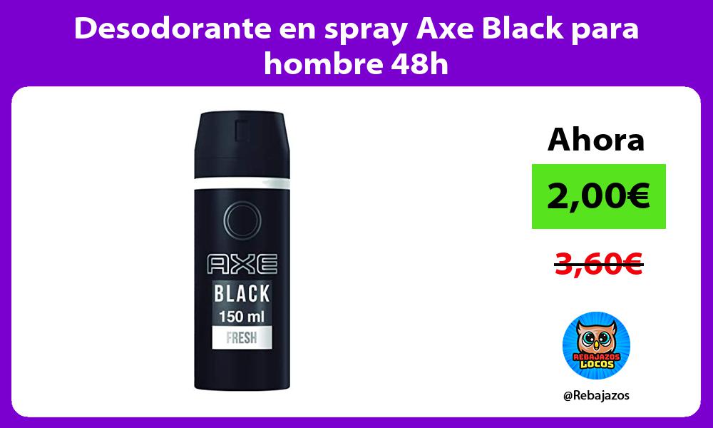 Desodorante en spray Axe Black para hombre 48h