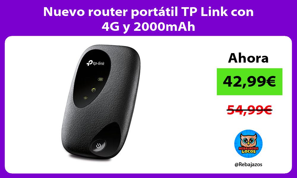 Nuevo router portatil TP Link con 4G y 2000mAh