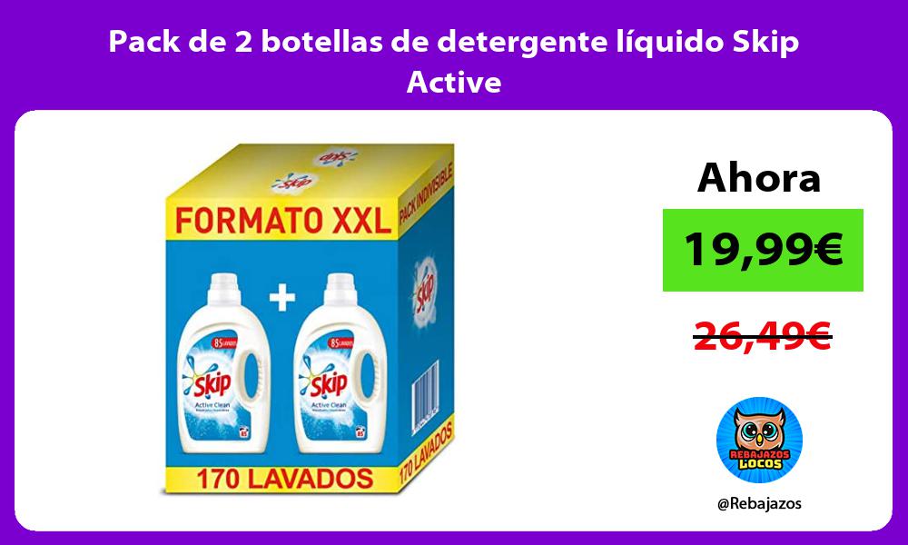 Pack de 2 botellas de detergente liquido Skip Active