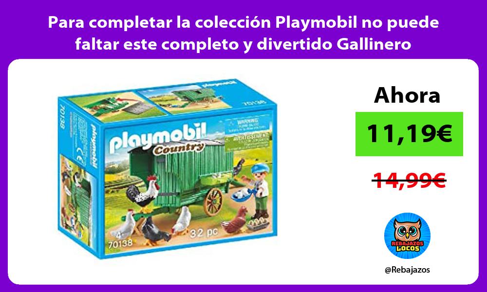 Para completar la coleccion Playmobil no puede faltar este completo y divertido Gallinero