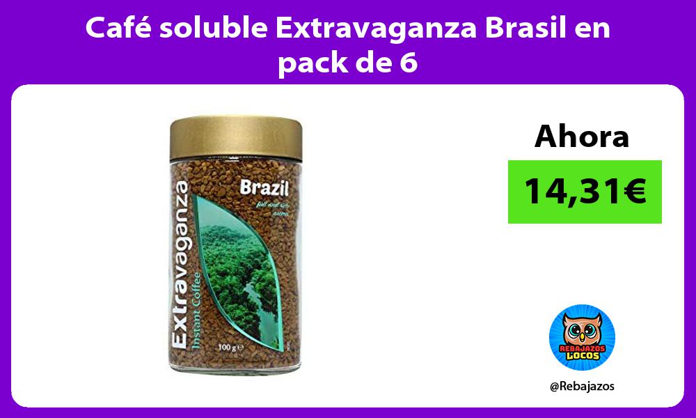 Cafe soluble Extravaganza Brasil en pack de 6