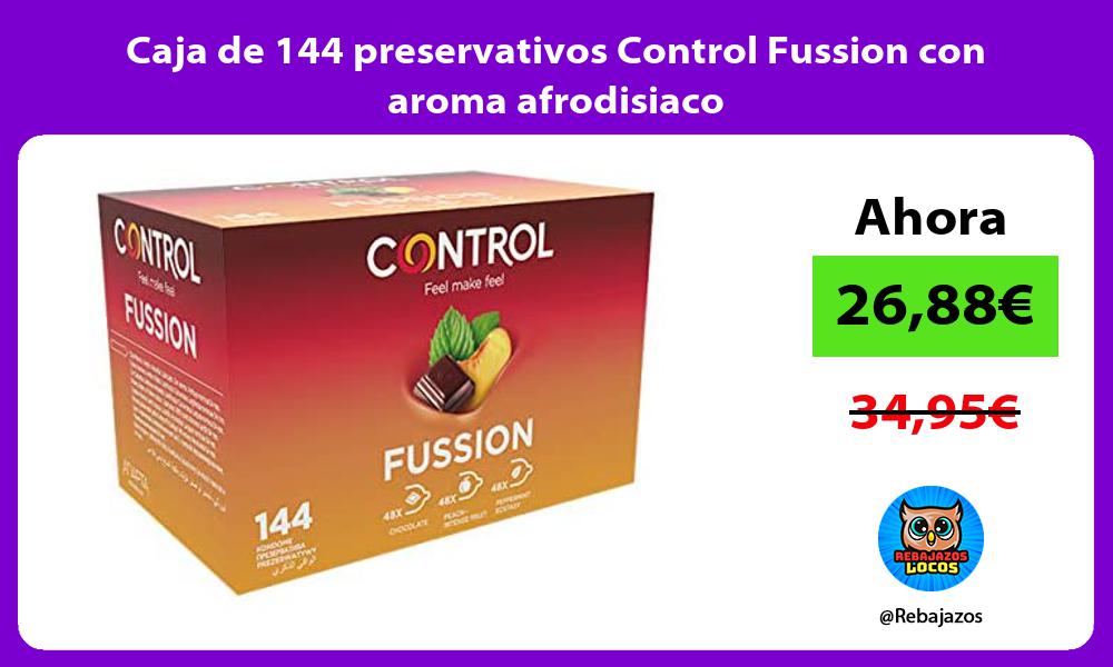 Caja de 144 preservativos Control Fussion con aroma afrodisiaco