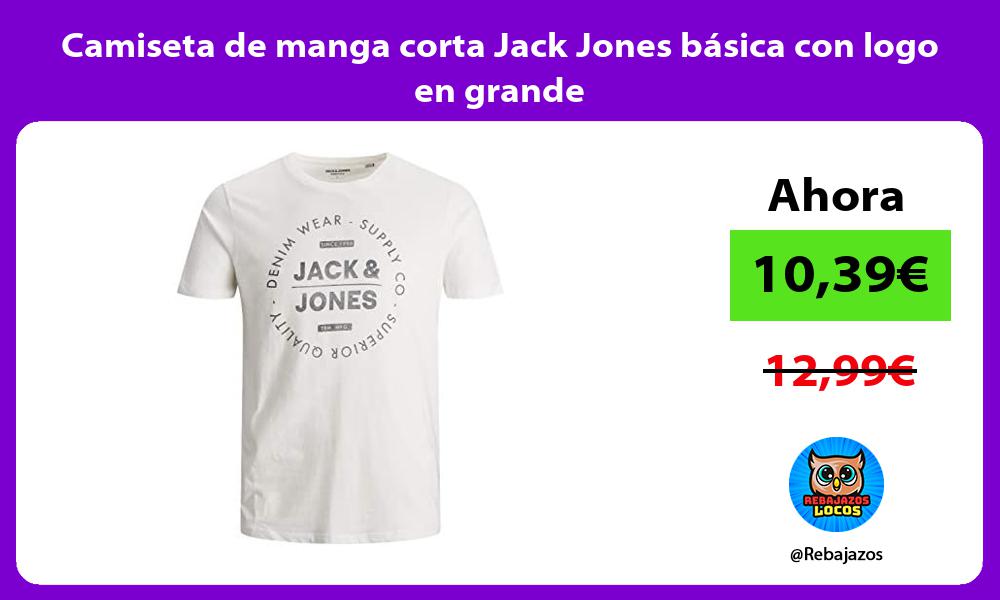 Camiseta de manga corta Jack Jones basica con logo en grande