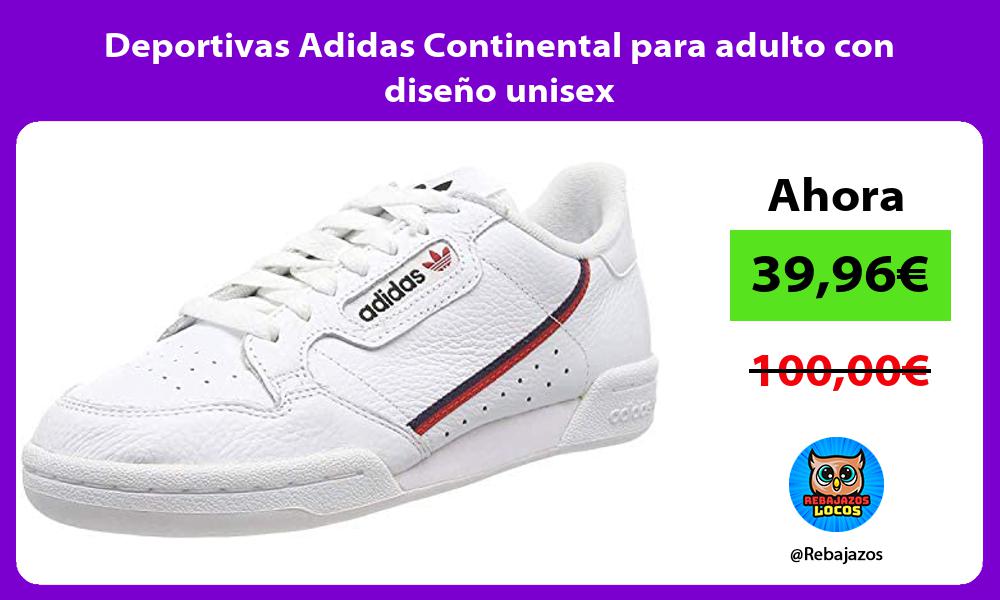 Deportivas Adidas Continental para adulto con diseno unisex