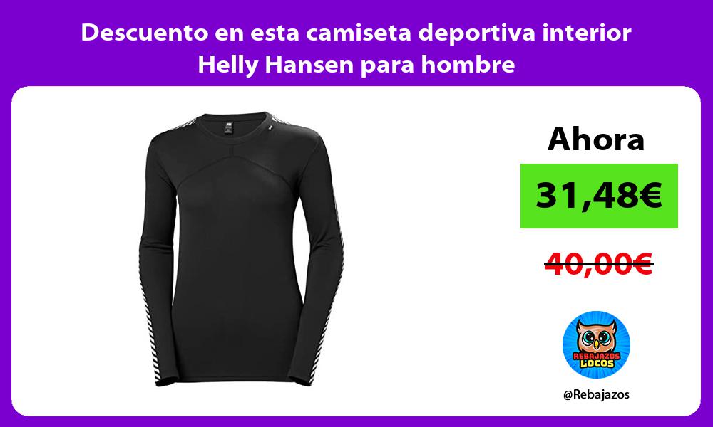Descuento en esta camiseta deportiva interior Helly Hansen para hombre