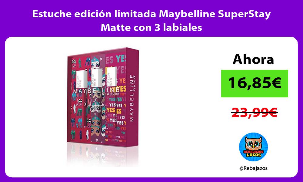 Estuche edicion limitada Maybelline SuperStay Matte con 3 labiales