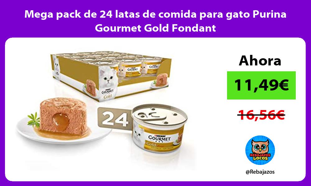 Mega pack de 24 latas de comida para gato Purina Gourmet Gold Fondant