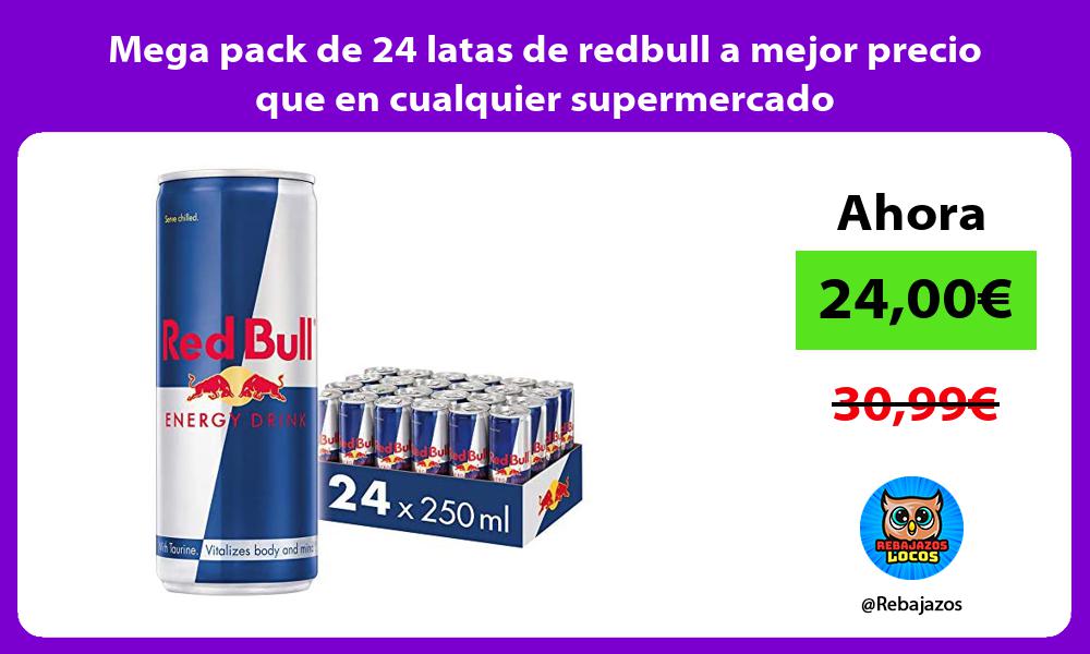 Mega pack de 24 latas de redbull a mejor precio que en cualquier supermercado