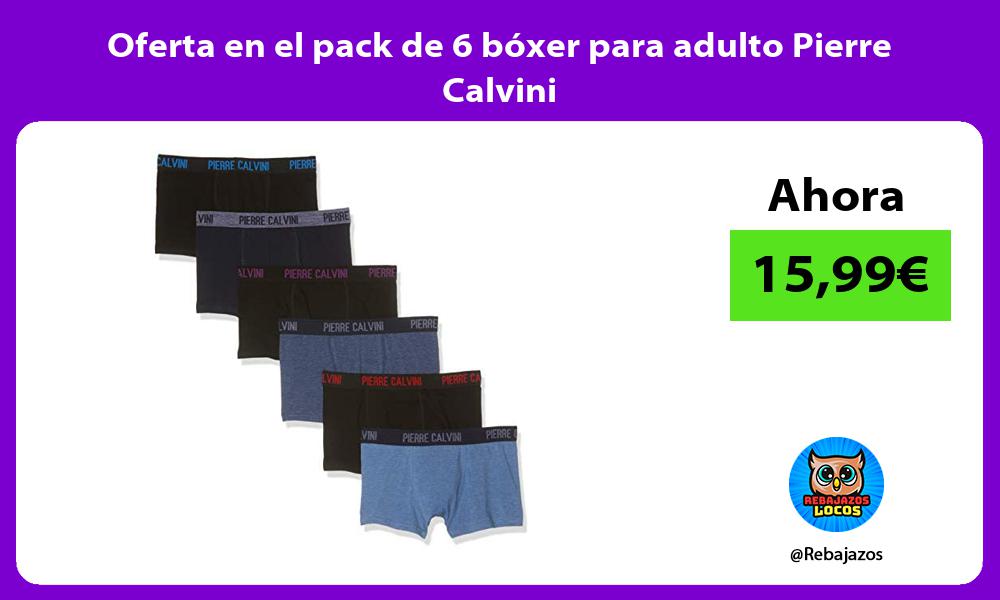 Oferta en el pack de 6 boxer para adulto Pierre Calvini