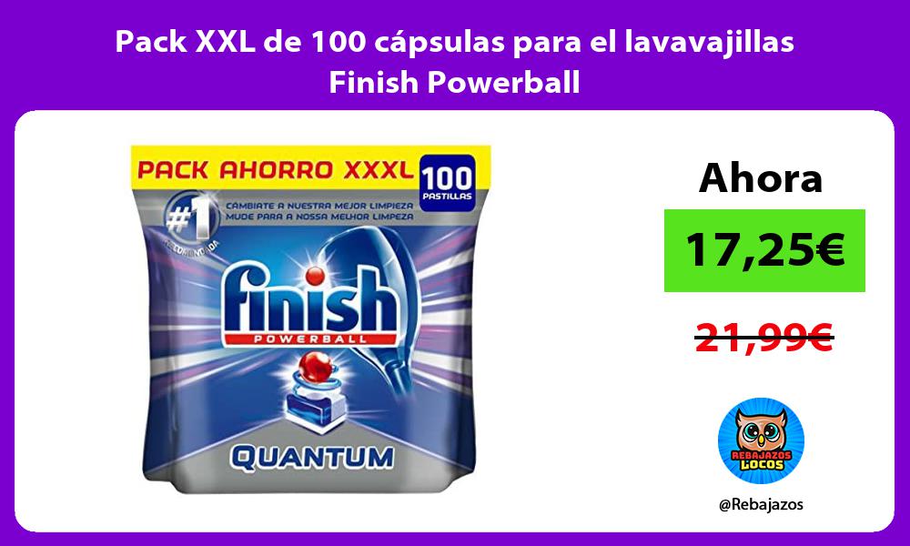 Pack XXL de 100 capsulas para el lavavajillas Finish Powerball