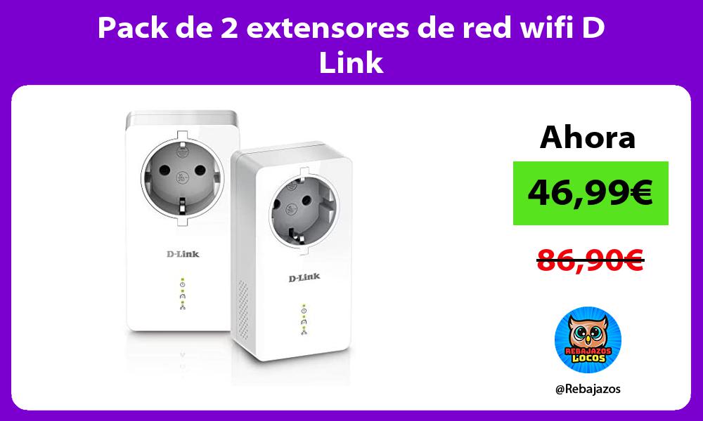 Pack de 2 extensores de red wifi D Link