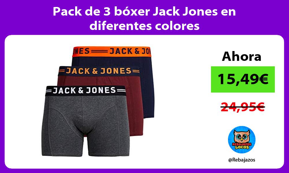 Pack de 3 boxer Jack Jones en diferentes colores