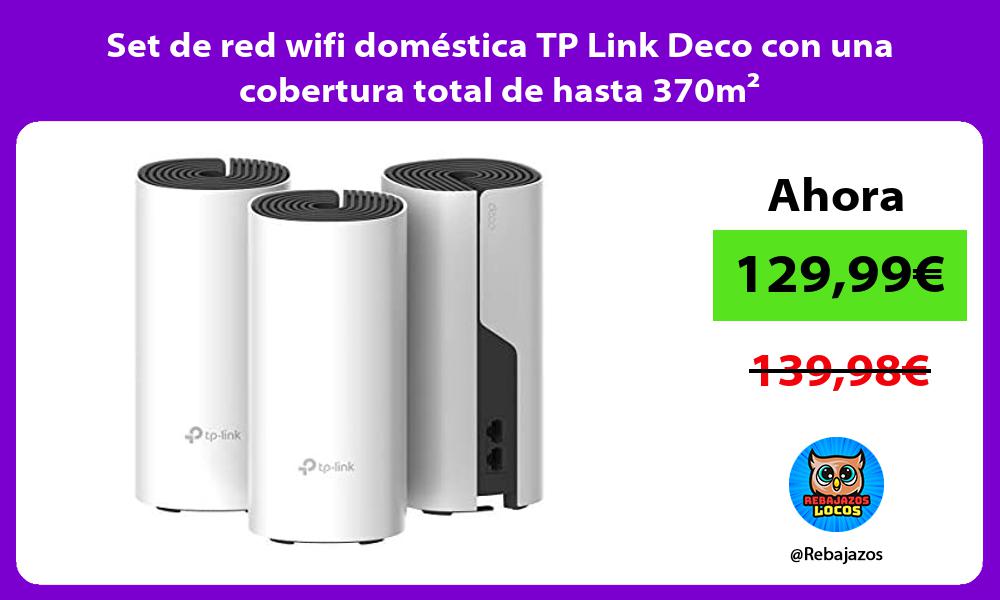 Set de red wifi domestica TP Link Deco con una cobertura total de hasta 370m²