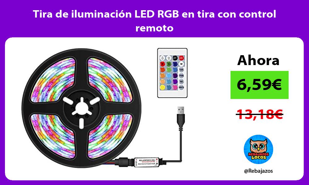 Tira de iluminacion LED RGB en tira con control remoto
