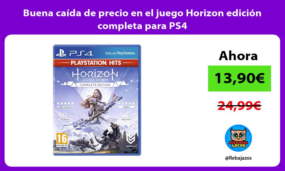 Buena caida de precio en el juego Horizon edicion completa para PS4