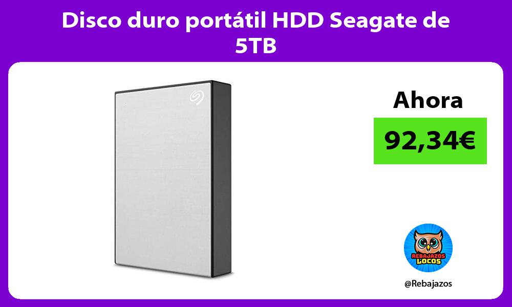 Disco duro portatil HDD Seagate de 5TB
