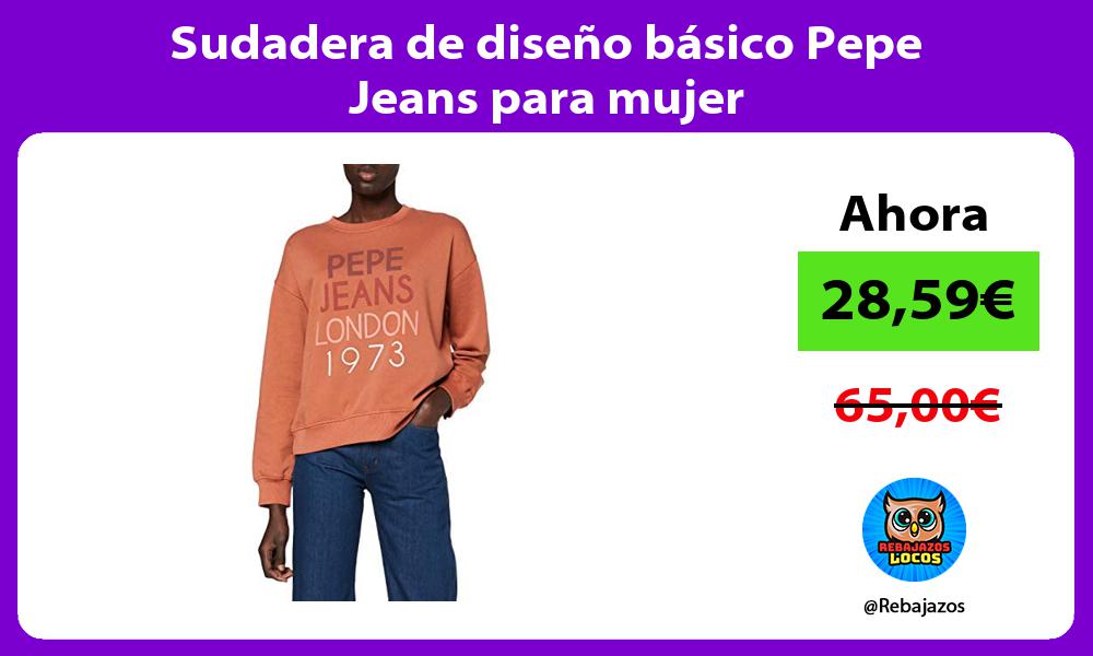 Sudadera de diseno basico Pepe Jeans para mujer