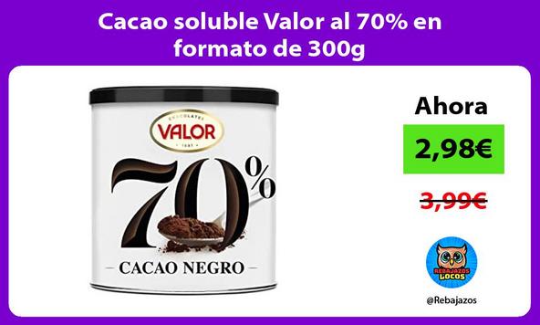 Cacao soluble Valor al 70% en formato de 300g