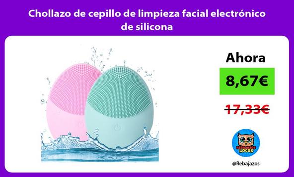 Chollazo de cepillo de limpieza facial electrónico de silicona