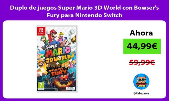 Duplo de juegos Super Mario 3D World con Bowser's Fury para Nintendo Switch