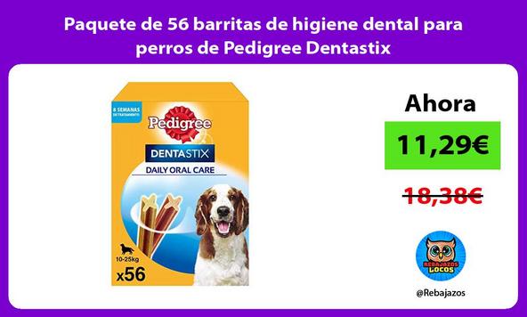 Paquete de 56 barritas de higiene dental para perros de Pedigree Dentastix