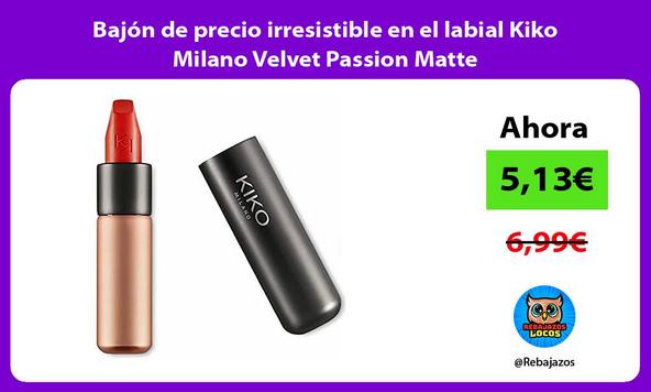 Bajón de precio irresistible en el labial Kiko Milano Velvet Passion Matte