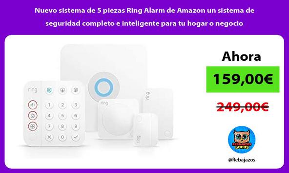 Nuevo sistema de 5 piezas Ring Alarm de Amazon un sistema de seguridad completo e inteligente para tu hogar o negocio