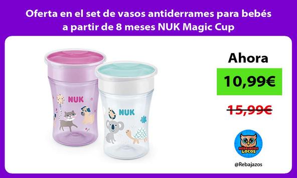 Oferta en el set de vasos antiderrames para bebés a partir de 8 meses NUK Magic Cup