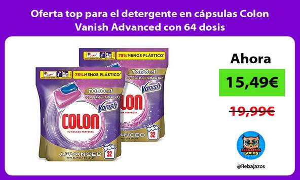 Oferta top para el detergente en cápsulas Colon Vanish Advanced con 64 dosis