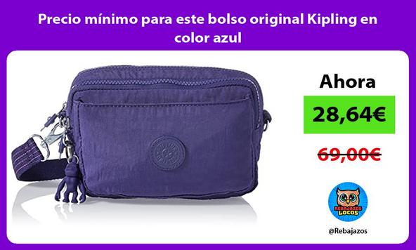 Precio mínimo para este bolso original Kipling en color azul