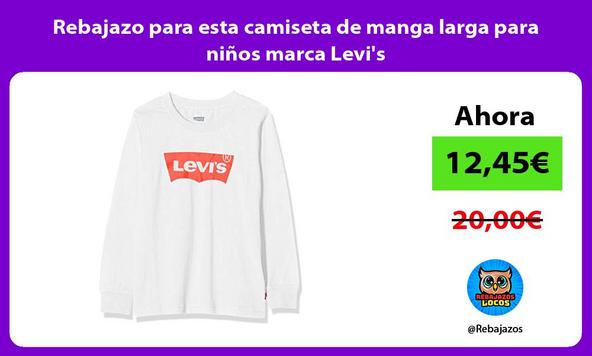 Rebajazo para esta camiseta de manga larga para niños marca Levi's