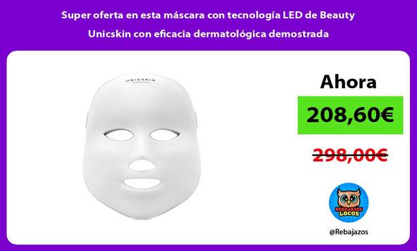 Super oferta en esta máscara con tecnología LED de Beauty Unicskin con eficacia dermatológica demostrada