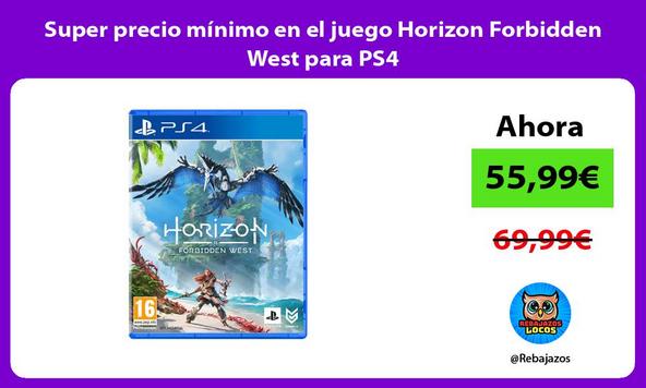Super precio mínimo en el juego Horizon Forbidden West para PS4