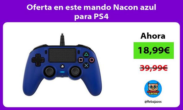 Oferta en este mando Nacon azul para PS4