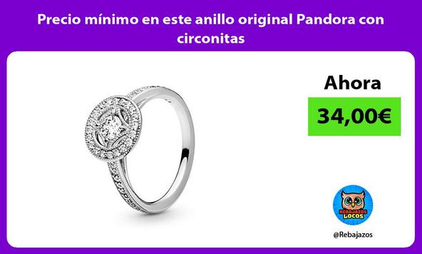Precio mínimo en este anillo original Pandora con circonitas