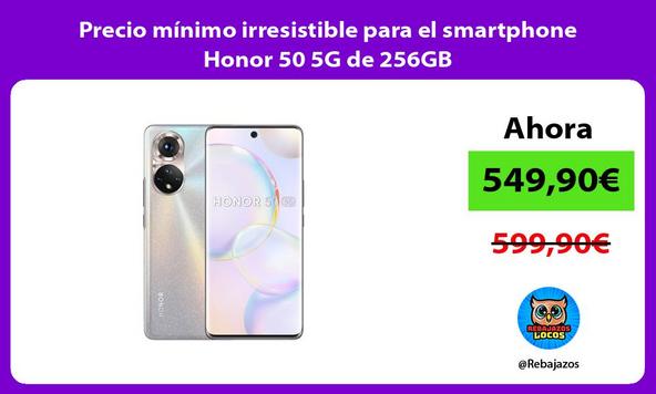 Precio mínimo irresistible para el smartphone Honor 50 5G de 256GB