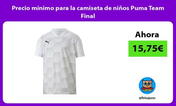 Precio mínimo para la camiseta de niños Puma Team Final