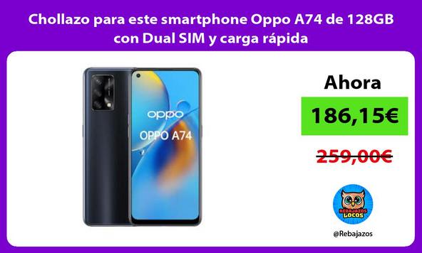 Chollazo para este smartphone Oppo A74 de 128GB con Dual SIM y carga rápida