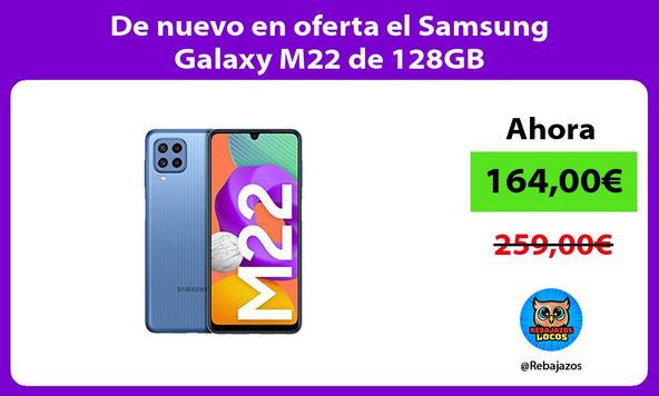 De nuevo en oferta el Samsung Galaxy M22 de 128GB