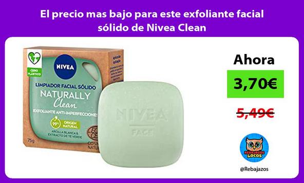 El precio mas bajo para este exfoliante facial sólido de Nivea Clean