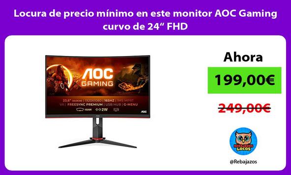 Locura de precio mínimo en este monitor AOC Gaming curvo de 24“ FHD