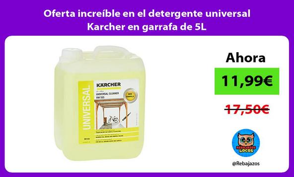 Oferta increíble en el detergente universal Karcher en garrafa de 5L