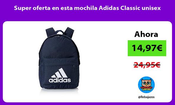 Super oferta en esta mochila Adidas Classic unisex