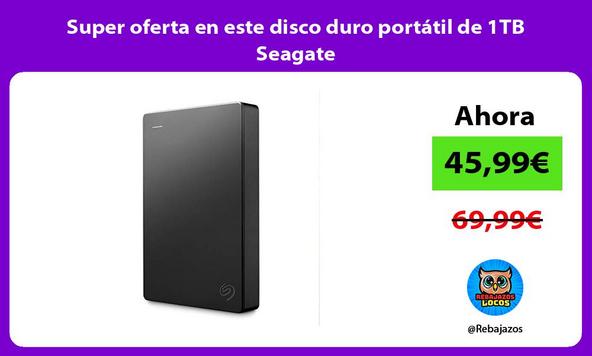 Super oferta en este disco duro portátil de 1TB Seagate