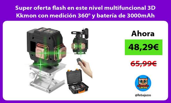 Super oferta flash en este nivel multifuncional 3D Kkmon con medición 360° y batería de 3000mAh