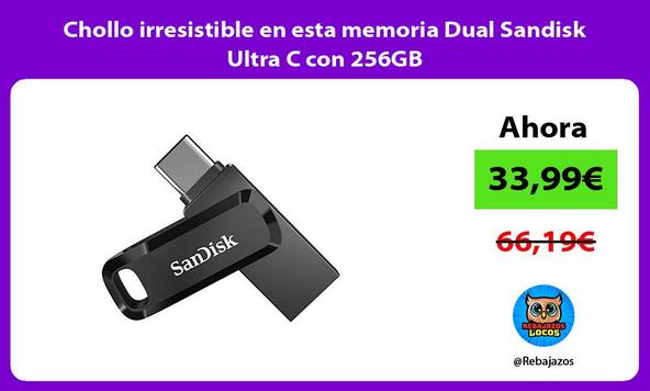 Chollo irresistible en esta memoria Dual Sandisk Ultra C con 256GB