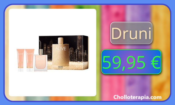 Locura de ofertas hoy en Druni, como este estuche Hugo Boss Alive con perfume para mujer