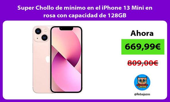 Super Chollo de mínimo en el iPhone 13 Mini en rosa con capacidad de 128GB