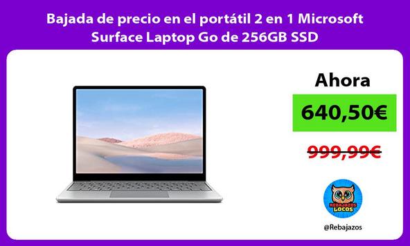 Bajada de precio en el portátil 2 en 1 Microsoft Surface Laptop Go de 256GB SSD