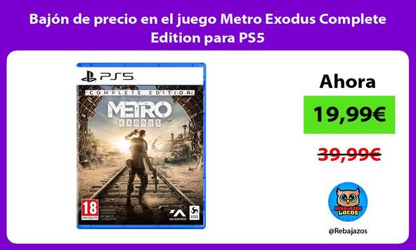 Bajón de precio en el juego Metro Exodus Complete Edition para PS5